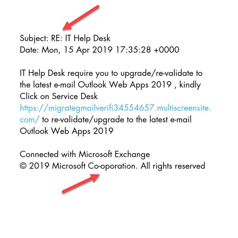 Phishing-email-sample-1 microsoft office 365 - Kratikal Blogs