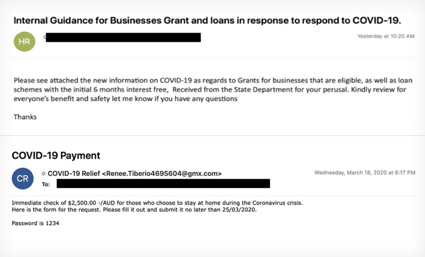 COVID-19 Phishing Email (Example)