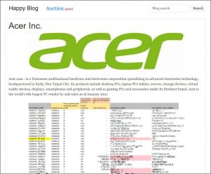 Acer Cyber Attack