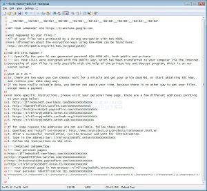 Ransomware as a Service Text File