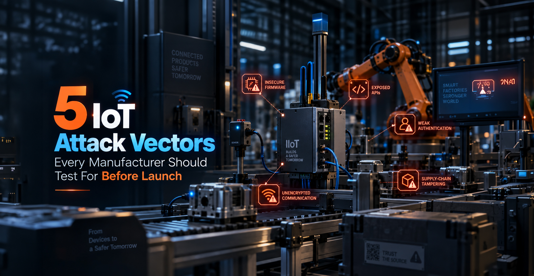 5 IoT Attack Vectors Every Manufacturer Should Test For Before Launch